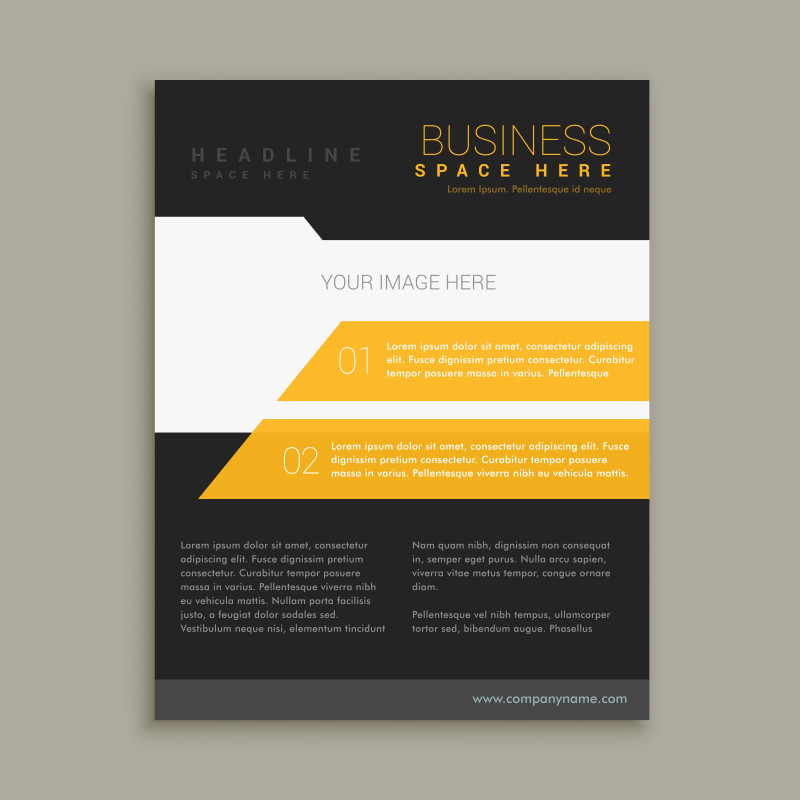 Commercial Cleaning Brochure Templates Awesome Yellow and Black Business Brochure Flyer Poster Template