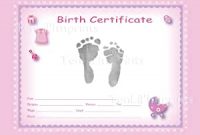 Girl Birth Certificate Template 9