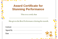 Star Performer Certificate Templates 5