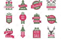 Christmas Address Labels Template New Christmas Sale Tags Badges Holidays Best Offers Labels with
