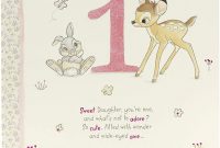 Dr Seuss Birthday Card Template New Daughter 1st Birthday Card Birthday Card Age 1 Girl Disney Birthday Card Adorable Bambi Design