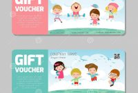 Gift Card Template Illustrator New Gift Voucher Template and Modern Pattern Kids Concept