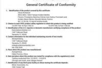 11+ General Certificate Of Conformity Examples – Pdf, Word intended for Best Conformity Certificate Template