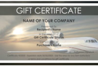 7 Free Sample Travel Gift Certificate Templates – Printable with Fresh Travel Gift Certificate Editable
