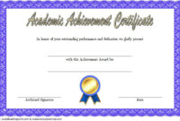 Academic Achievement Certificate Template 1 Free | Awards in Unique Academic Excellence Certificate