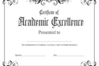 Academic Excellence Award : Kukook with regard to Unique Academic Excellence Certificate