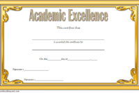 Academic Excellence Certificate Free Printable 2 In 2020 pertaining to Unique Academic Excellence Certificate