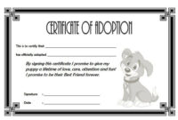 Dog Adoption Certificate Free Printable (1St Design) In 2020 for Unique Pet Adoption Certificate Editable Templates