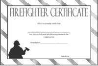 Fire Department Certificate Template Free 1 | Certificate in Firefighter Certificate Template