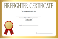 Fire Department Certificate Template Free 3 | Certificate in Firefighter Certificate Template