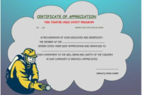 Firefighter Appreciation Certificate | Certificate Templates with regard to Firefighter Certificate Template Ideas