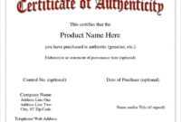 Free 45+ Sample Certificate Of Authenticity Templates In Pdf throughout Unique Certificate Of Authenticity Free Template