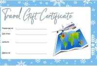 Free Travel Gift Certificate Template (1) – Templates with Travel Gift Certificate Editable