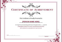 Ms Word Achievement Award Certificate Templates | Word for Outstanding Performance Certificate Template