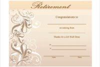Pin On Certificate Templates throughout Free Retirement Certificate Templates For Word