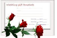 Red-Rose-Wedding-Gift-Certificate-Template | Wedding Gift with regard to Wedding Gift Certificate Template