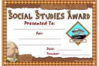 Social Studies Award Certificates | Social Studies Awards throughout Social Studies Certificate Templates