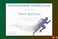 Sportsmanship Award Certificate ( Blue And White Border) – Gct for Fresh Sportsmanship Certificate Template