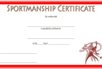 Sportsmanship Awards For Kids Template Free 2 In 2020 for Fresh Sportsmanship Certificate Template