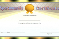 Star Sportsmanship Certificate Template Free 5 In 2020 inside Fresh Sportsmanship Certificate Template