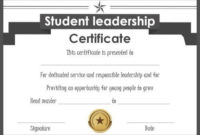 Student Leadership Certificate: 10+ Best Student Leadership with Best Student Leadership Certificate Template