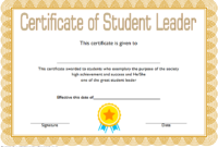 Student Leadership Certificate Template 1 Free | Student throughout Student Leadership Certificate Template