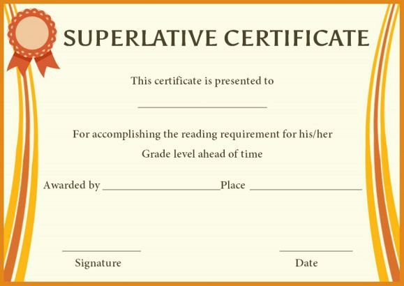 Superlative Award Certificate Templates | Awards intended for Fresh 10 Science Fair Winner Certificate Template Ideas
