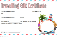 Travel Gift Certificate Template Free Printable 2 In 2020 in Travel Gift Certificate Editable