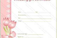 Wedding Gift Certificate Templates | Gift Certificate Templates with regard to Fresh Wedding Gift Certificate Template