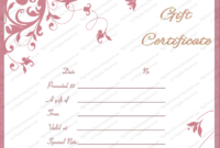 Wedding Gift Certificate Templates with Wedding Gift Certificate Template