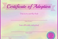Adoption Certificate Template 1