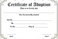 Adoption Certificate Template 11