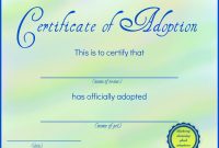 Adoption Certificate Template 8