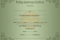 Anniversary Certificate Template Free 3