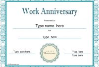 Anniversary Certificate Template Free 5