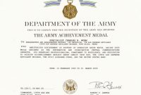 Army Certificate Of Achievement Template 8
