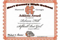 Athletic Certificate Template