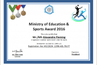 Athletic Certificate Template 4