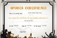 Athletic Certificate Template 8