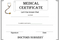 Australian Doctors Certificate Template 4