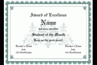 Award Certificate Templates Word 2007 3
