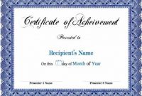 Award Certificate Templates Word 2007 5