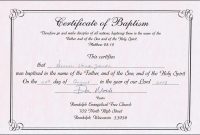 Baptism Certificate Templates Word