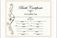 Baby Death Certificate Template 6