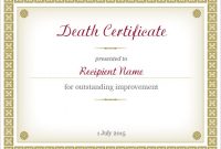 Baby Death Certificate Template 9