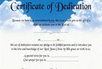 Baby Dedication Certificate Template 0