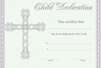 Baby Dedication Certificate Template 9