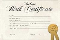 Baby Doll Birth Certificate Template 2