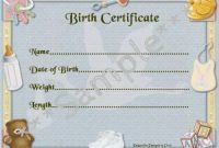 Baby Doll Birth Certificate Template 7