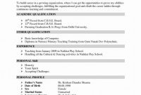 Debriefing Report Template Professional Sample Resume for Online Teacher New Resume format Excel Unique Cv